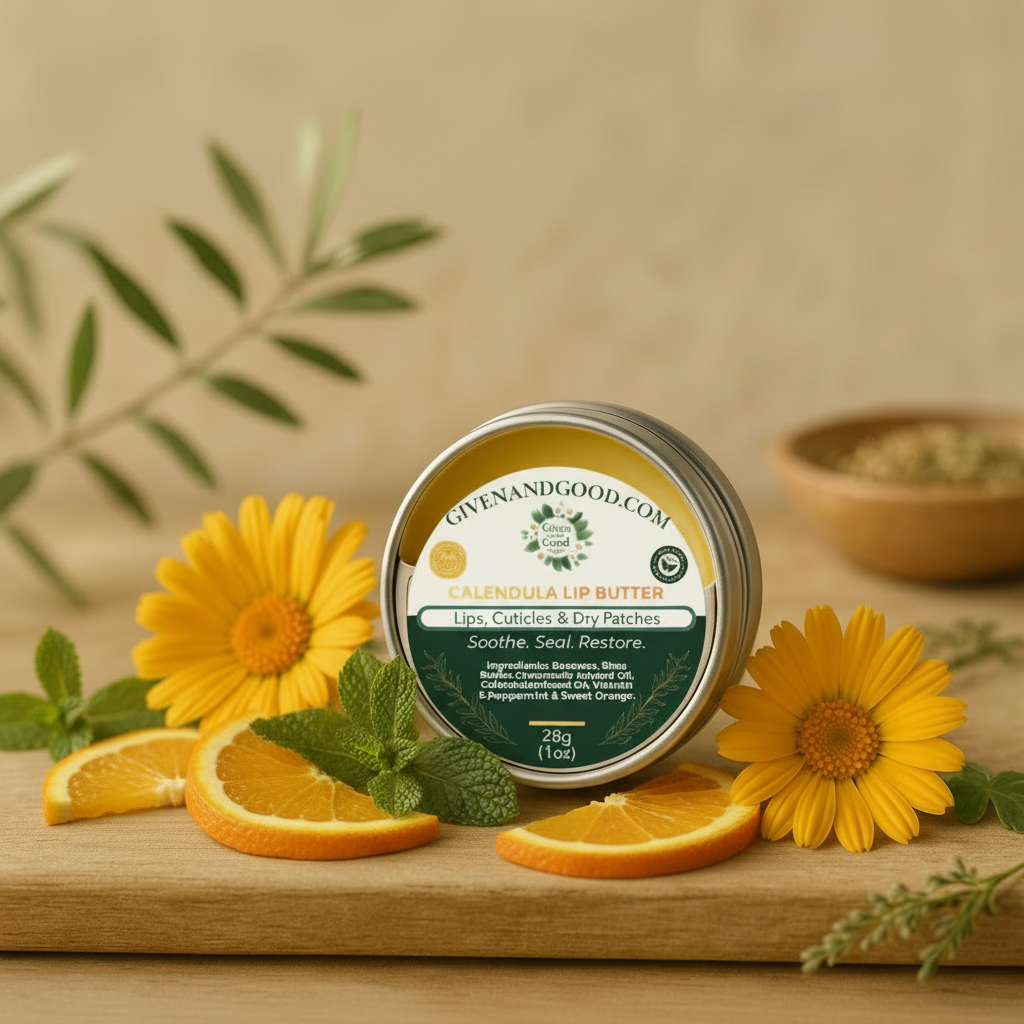 Calendula Lip Butter with Mint and Sweet Orange